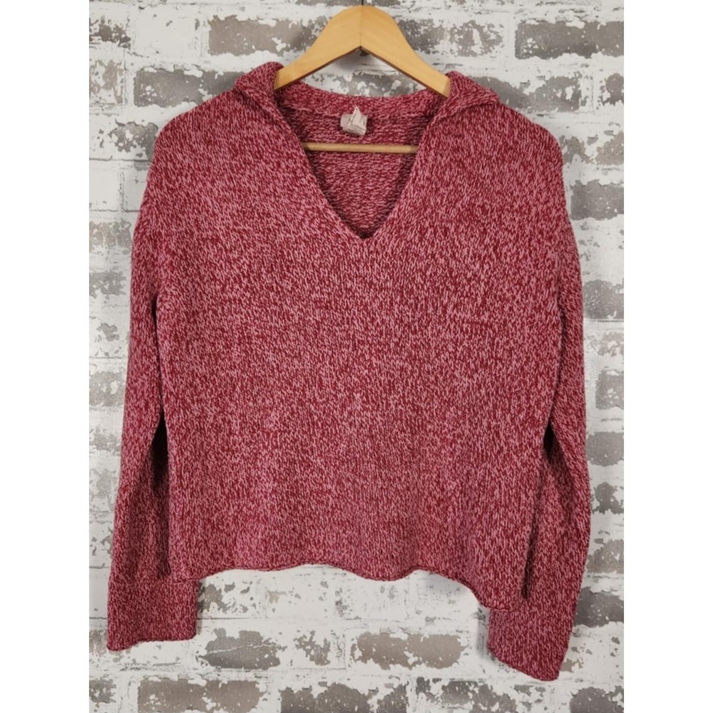 J. Jill Marled Knit V-Neck Sweater Hong Kong‎ Made Soft Blend Cozy Fall Style XS